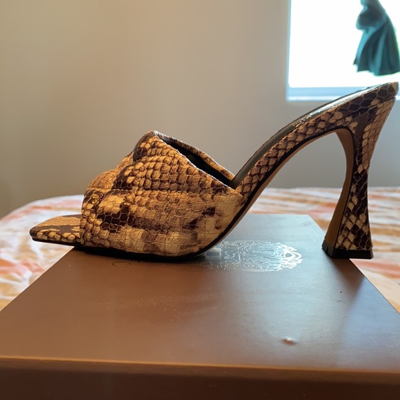 Vince Camuto Python Leather Mules - Picture 2 of 3